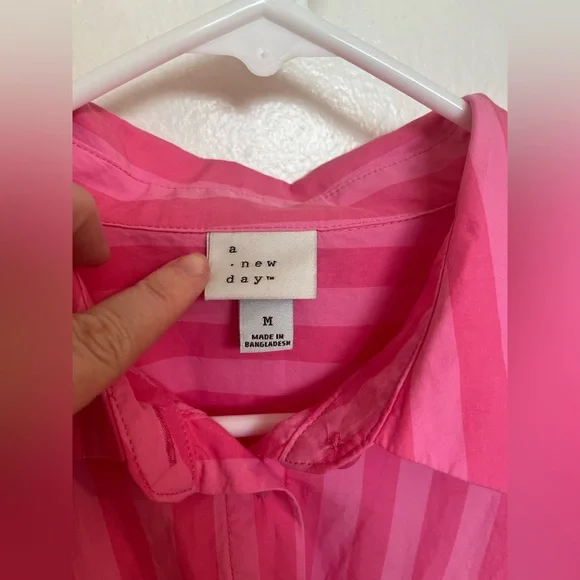 A New Day Vibrant Pink Striped Shirt - Picture 4 of 9